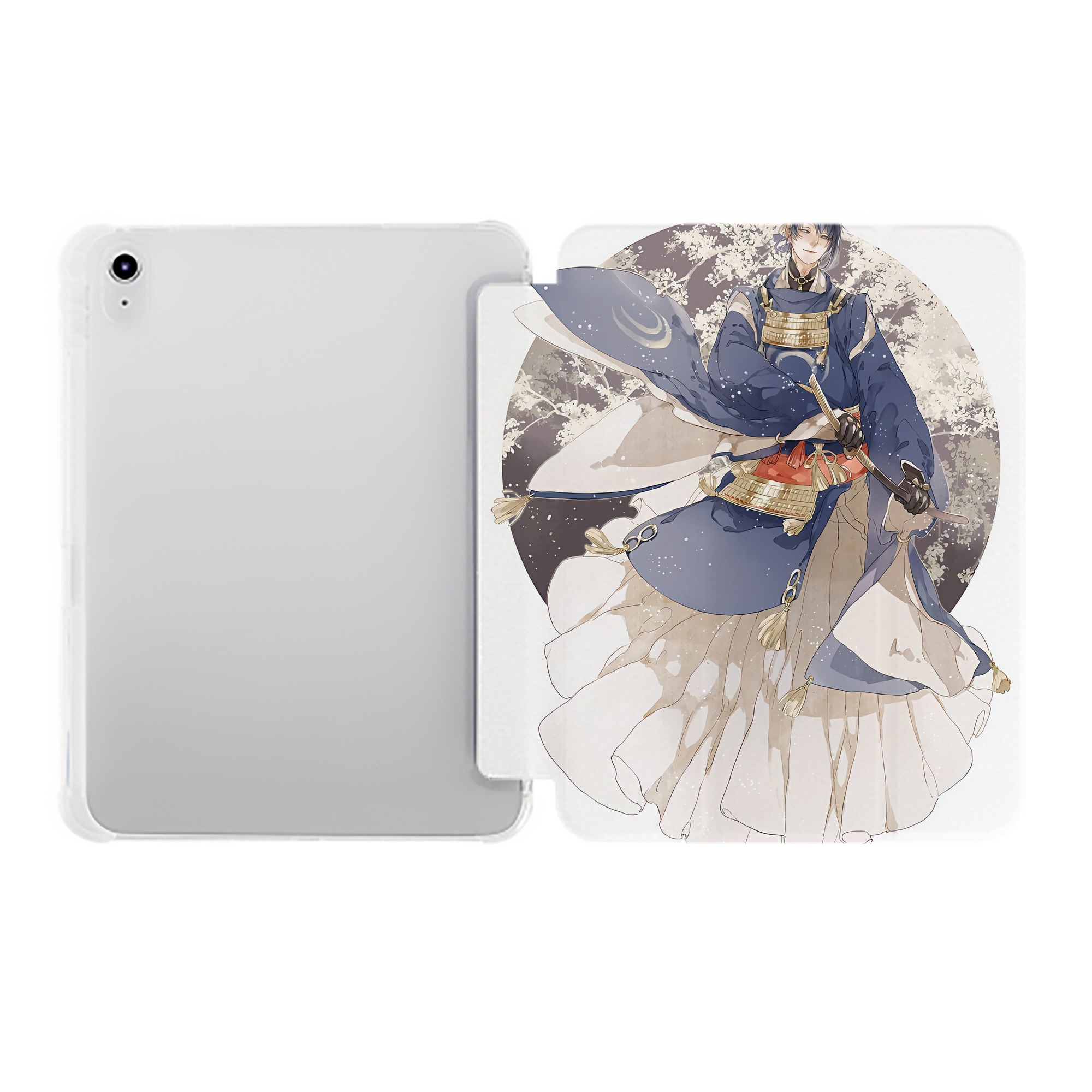 （画像用） 刀剣乱舞 Touken Ranbu IPad ケース ペン収納付き 三つ折りスタンド PUレザー×シリコン 対応機種9.5/10.5/10.9インチ